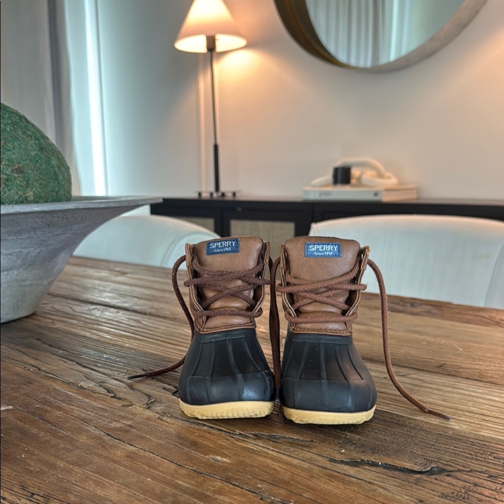 Sperry Kids Brown and Black Boots
